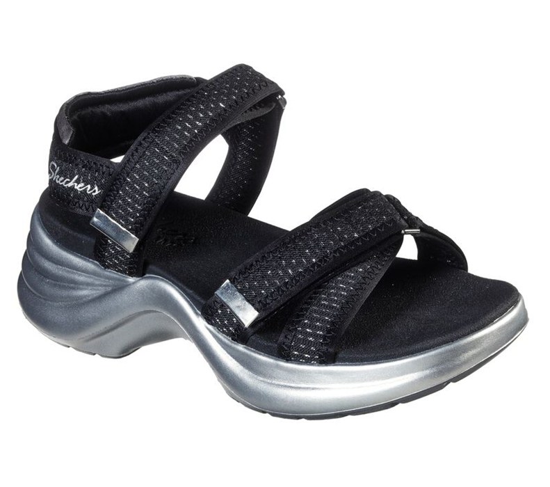 Skechers Dam Svarta Kilar Sandaler - Solei St. - Mood Shiner - Sverige (NAMLF-2567)